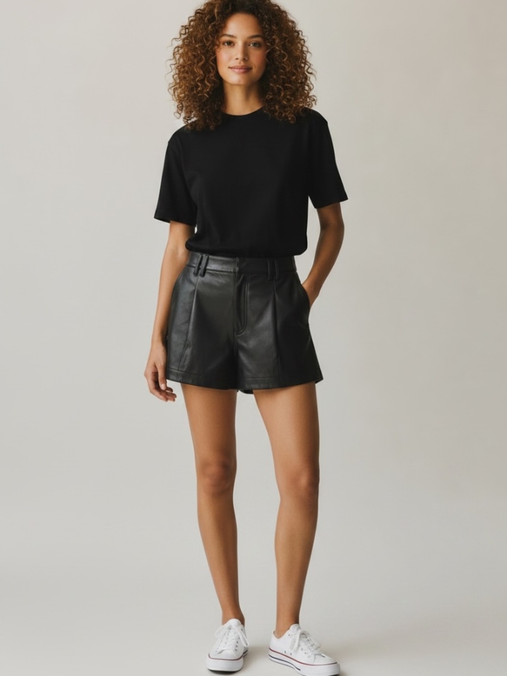 We The Free Coastal Cowgirl Faux Leather Flare Shorts 30